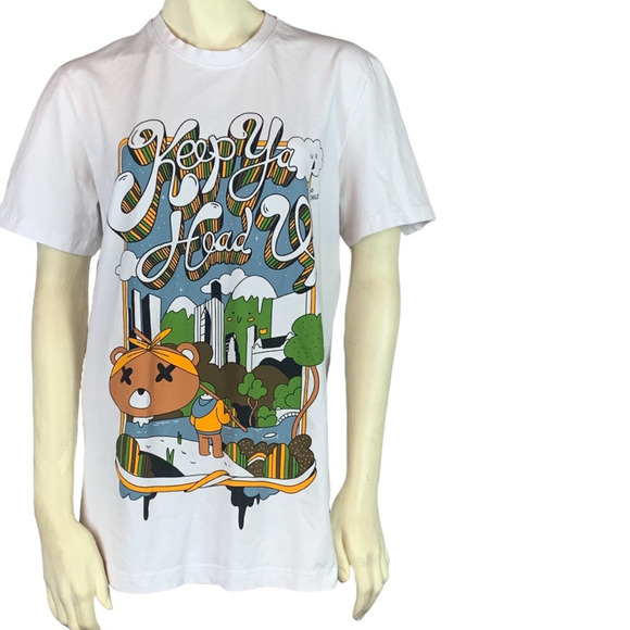 Keep Ya Head Up Jordan Craig Mens Graphic T-Shirt White Stretch Crew Neck Tee S - Picture 6 of 11